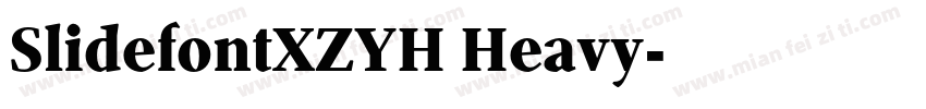 SlidefontXZYH Heavy字体转换